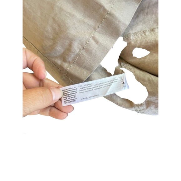 Eileen Fisher Coated Organic Linen Asymmetrical Zip Two Tone Jacket PS Petite S - Picture 11 of 13